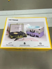 Record Player with Speakers, Bluetooth Vinyl Record Player with Recording, 3 Spe