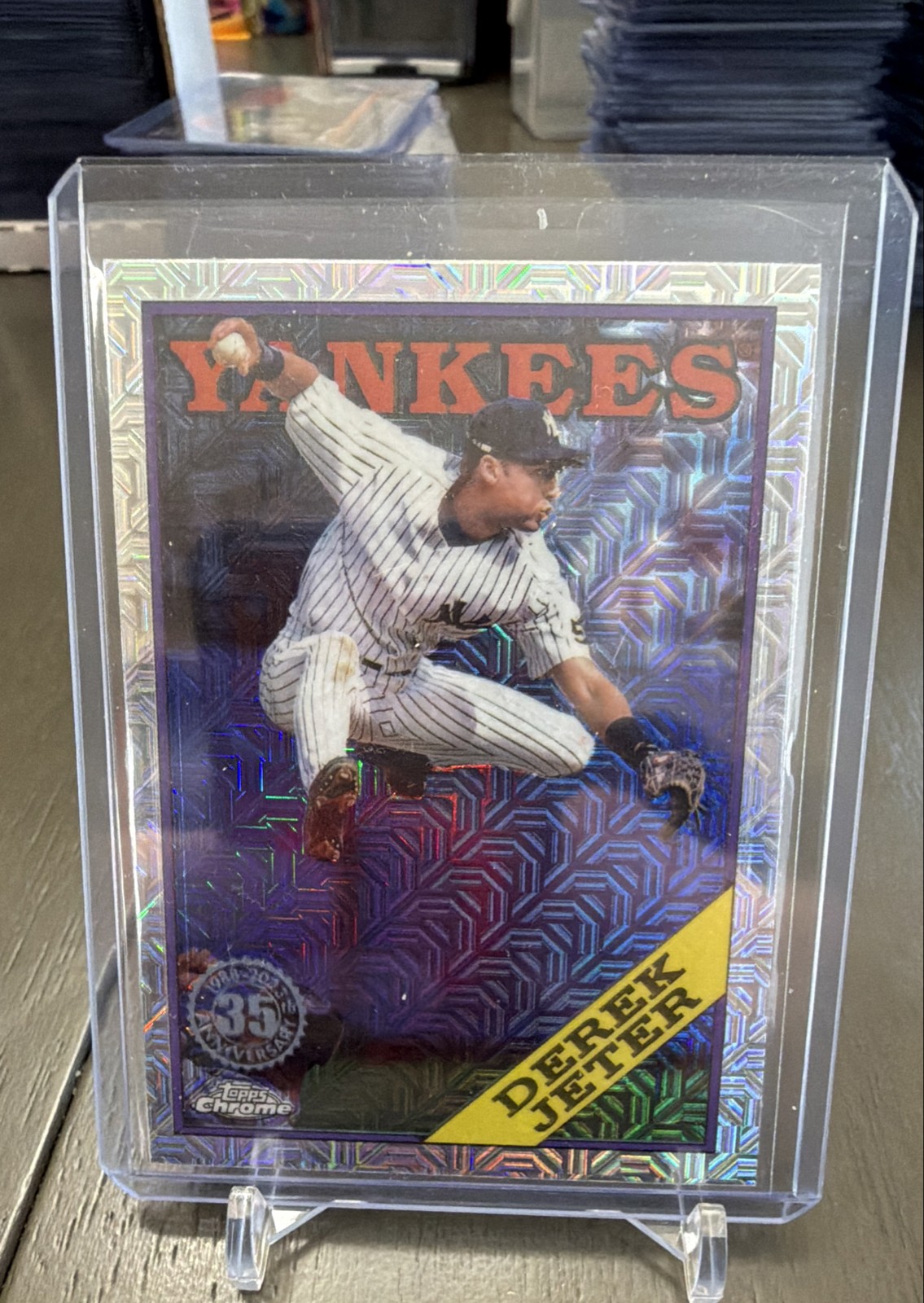 2023 Topps Series 2 - 1988 Topps Chrome Silver Pack Mojo Derek Jeter #2T88C-13