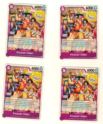 Set Of 4 Kozuki Oden OP13-063 Uncommon One Piece Trading Card