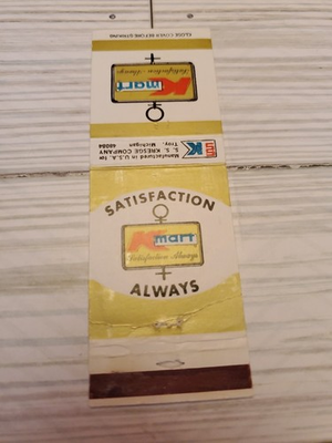 #ad VTG Matchbook Cover Kmart Jupiter Stores B $24.88