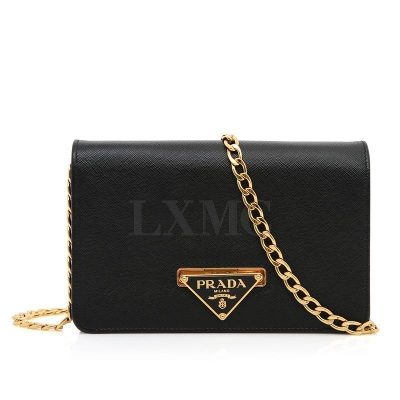 PRADA TESSUTO+SAFFIANO ショルダーバッグ NERO Prada Saffiano Chain Bag 1BP006 Black Mini Cross 58123033 | eBay