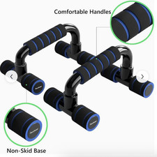 Pushup Bars Stands Handles Set for Men & Women ? Cushioned Foam Grip Push Up Bar