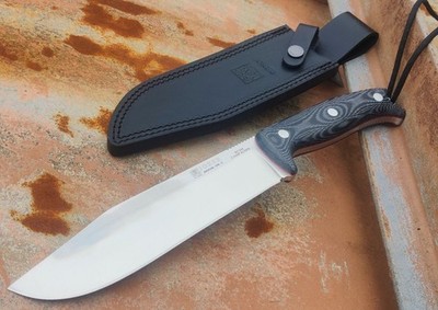 Joker Bush Camp Knife Bushcraftmesser N695 Stahl 6mm stark Lederscheide Dangler