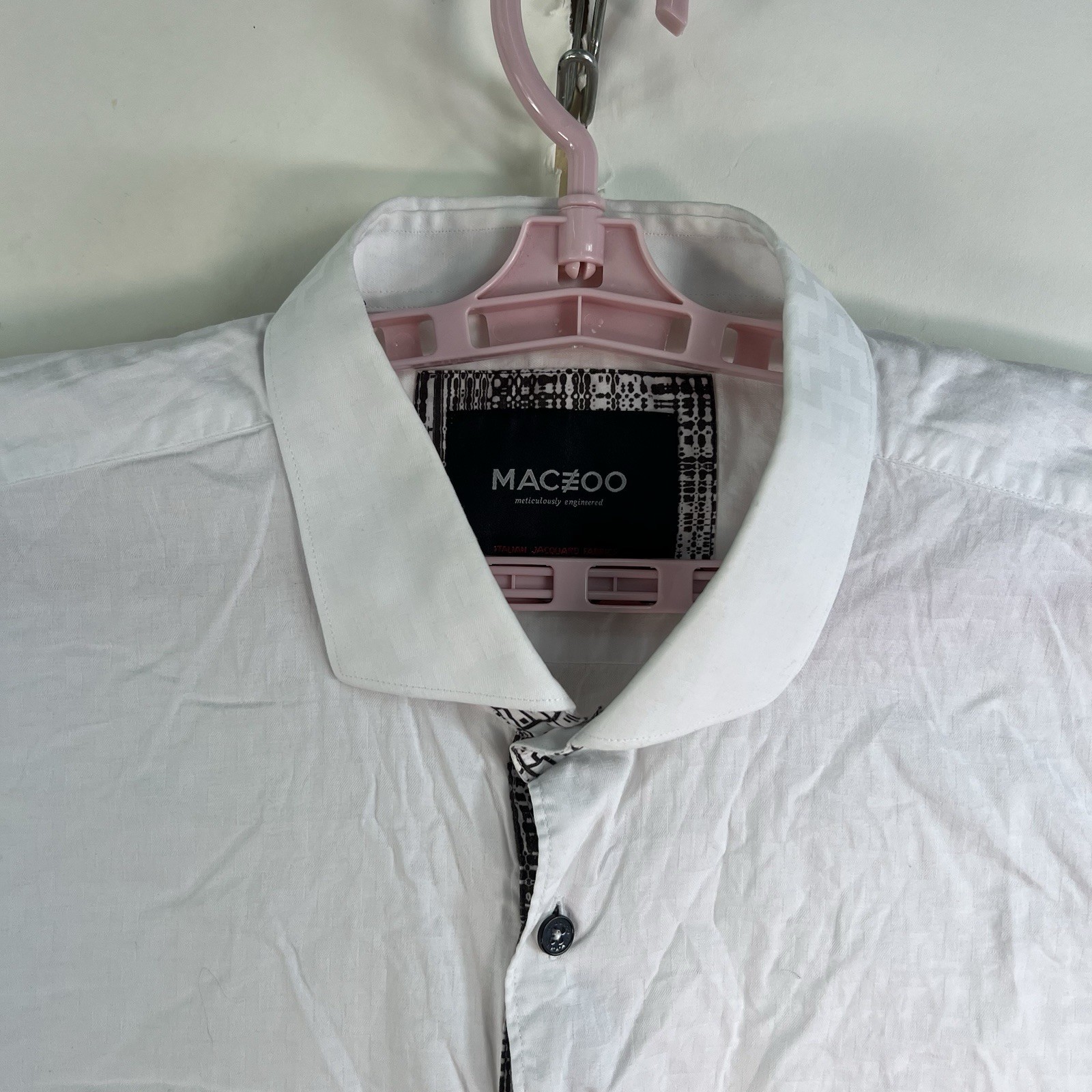 Maceoo Einstein Connect White Gray Button Up Long… - image 4