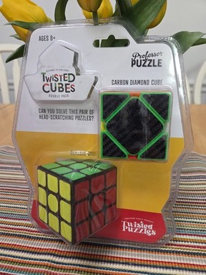 Professor Puzzle Twisted Puzzles Carbon Cubes Double Pack Brand New Sealed