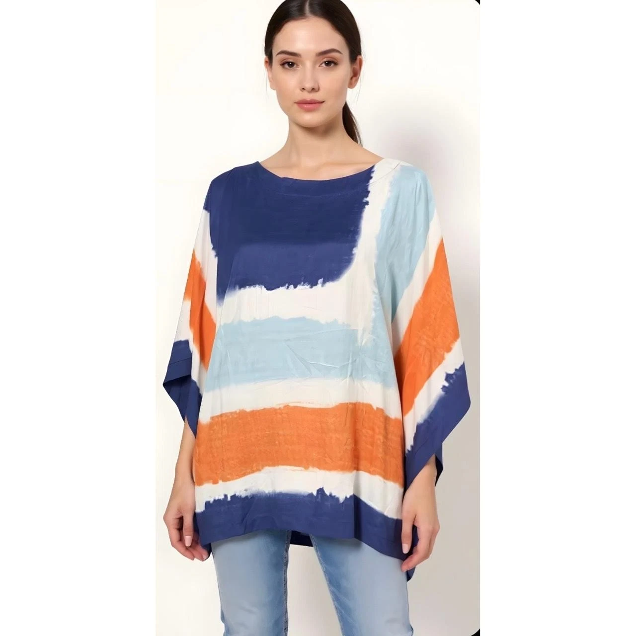 CHICO’S NWT Women’s Abstract Poncho in Sunburst-Size Small|Medium