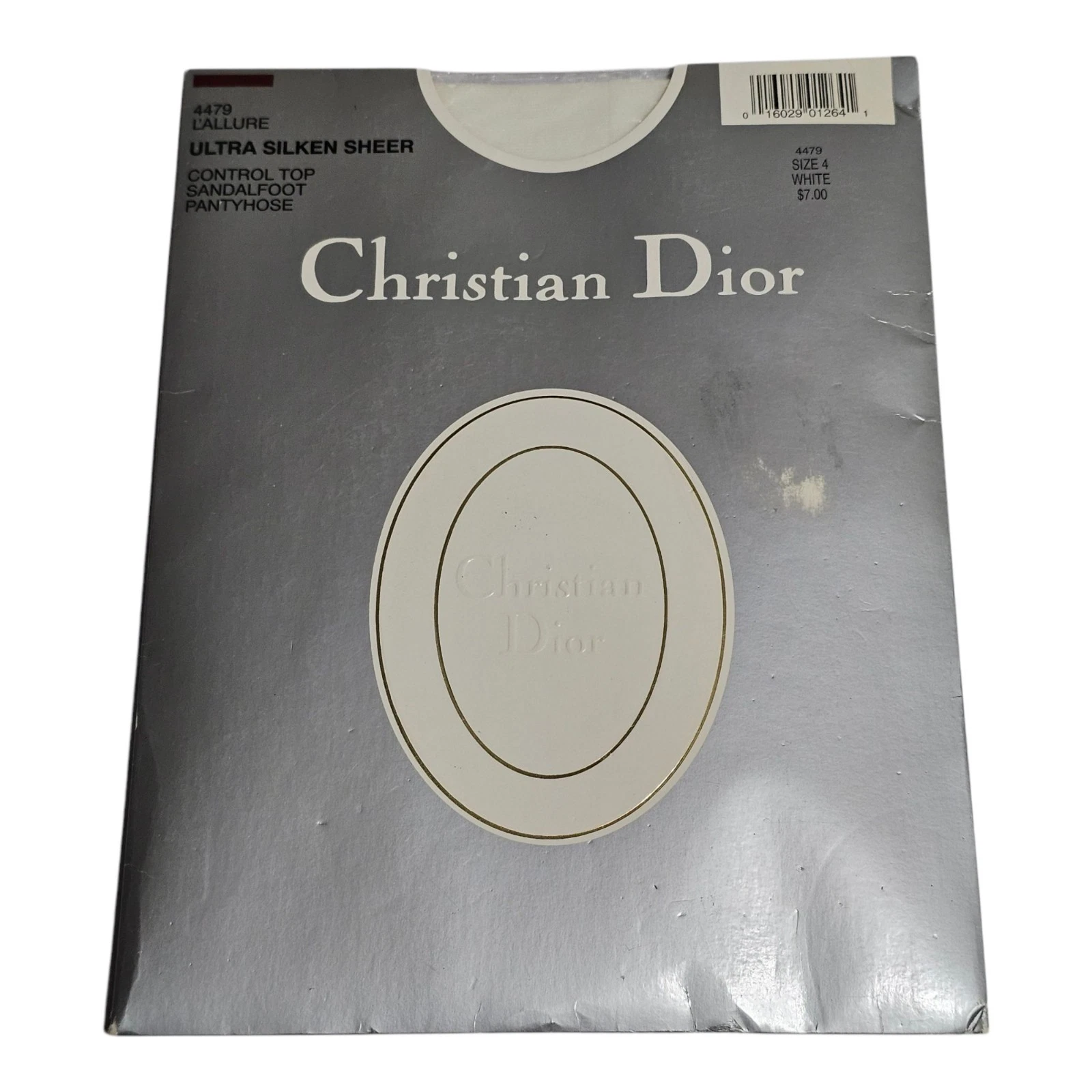 Christian Dior L'Allure taille 4 collant ultra soyeux blanc transparent contrôle top 4479