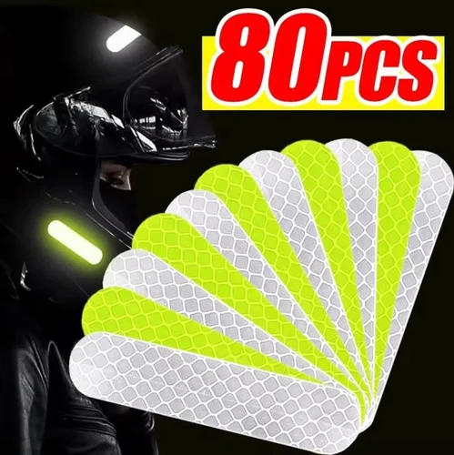80pcs Waterproof Reflective Warning Stickers High Visibility Safety Tape - NEW - product listing photo