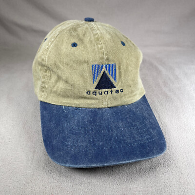 Aquatec Hat Men OS Beige Strapback Baseball Cap Two Tone Outdoor