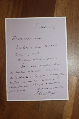   L.A.S. Edmond LEPELLETIER to Aurélien SCHOLL - found book sale GONCOURT