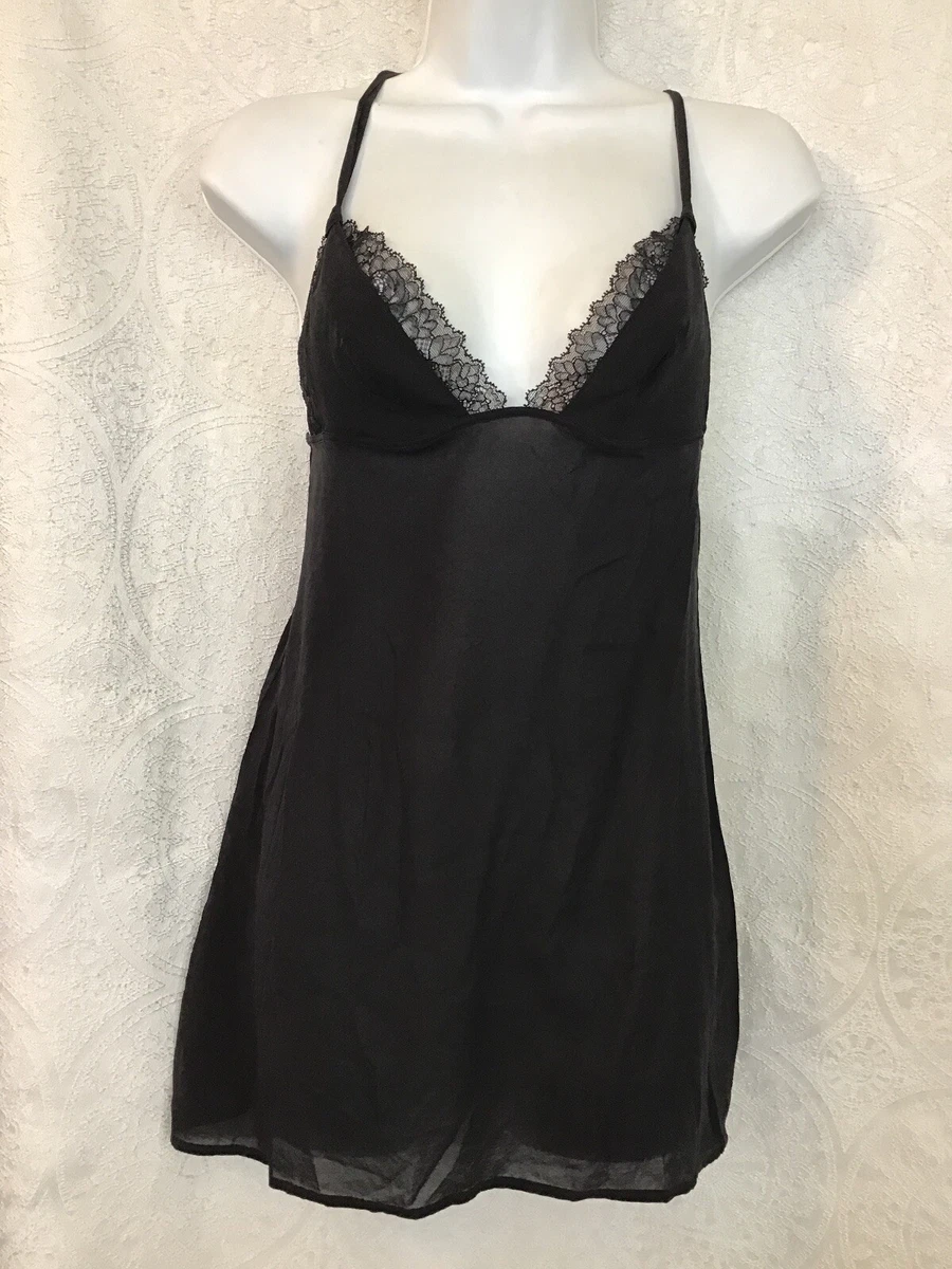 La Perla Slip Or Nightgown Black Snort Transparent Trim Bra Size X Small 32 | eBay