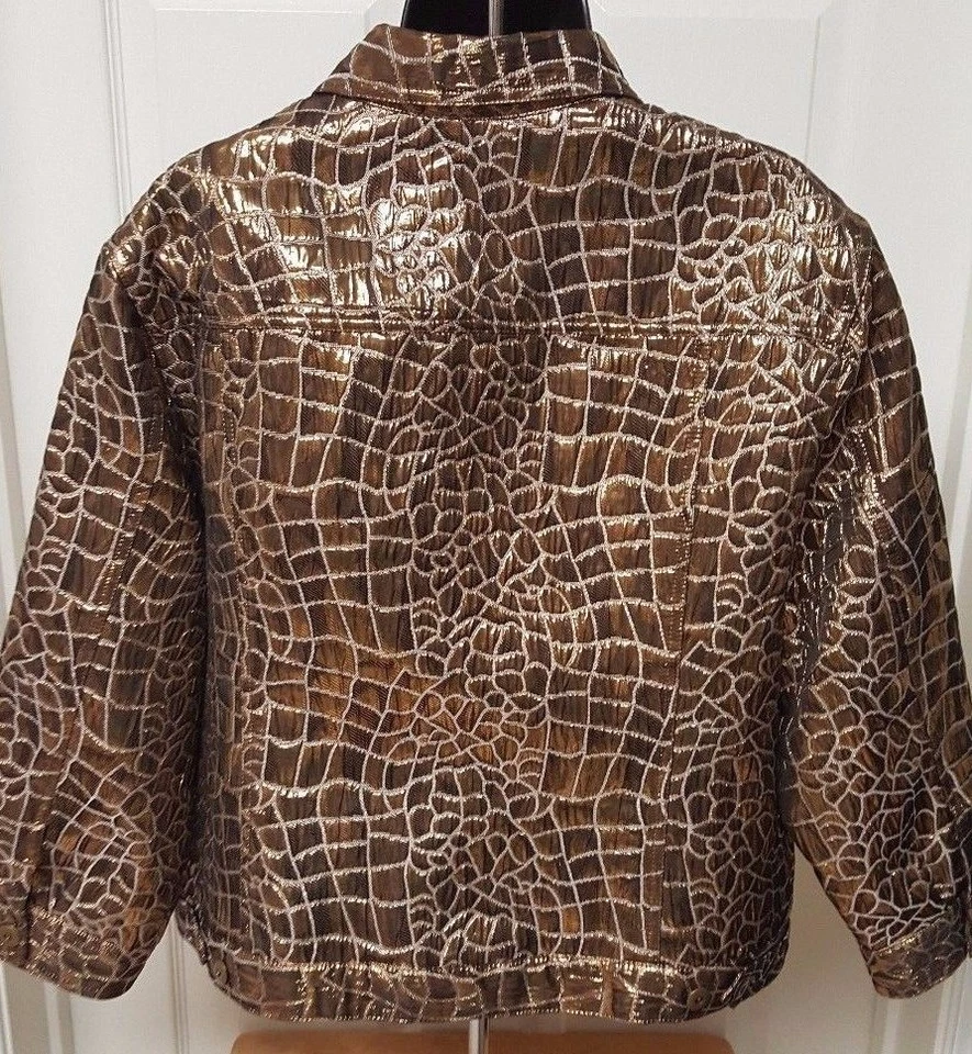 Ruby Rd Womens Jacket Coat Size 18 Gold Bronze - Image 4 of 4