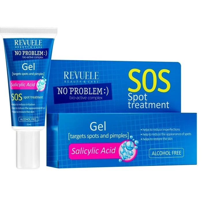 REVUELE SOS-Gel NO PROBLEM mit Salicylsäure zur Behandlung von Pickeln und Akne 25 ml