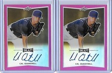 2016 Leaf Metal Draft CAL QUANTRILL Pink Prismatic Auto 2/15 Padres #1 Pick