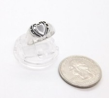 Heart within a Heart .925 Sterling Silver Ring ... R65