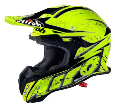 Airoh Terminator 2.1 spritzgelb MX Helm - Größe L - ACU GOLD STEMPEL MONTIERT
