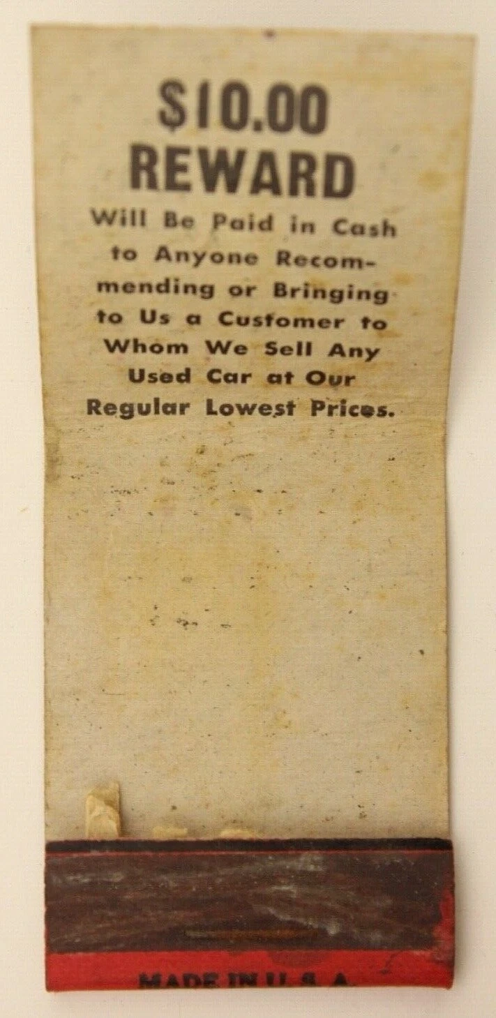  1950’s lawrence maloney sr carros usados summit ave jersey city nj matchbook 
