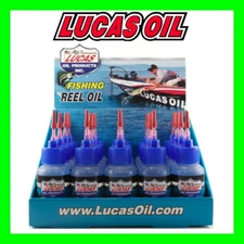 Lucas Fishing Reel Oil Case of 20, 1oz Needle Oilers Marine Boat Rv, Made in USA