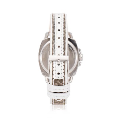 New COACH Women Boyfriend Swarovski Glitz Logo Strap Watch  
