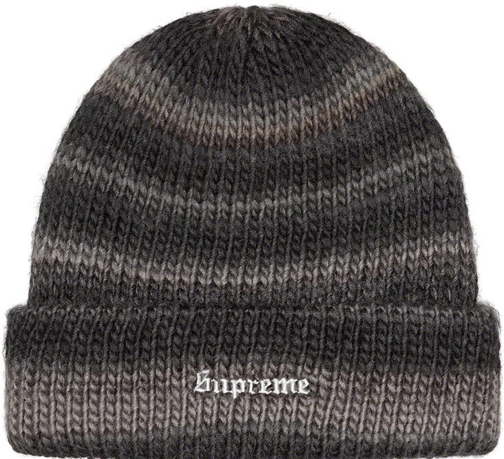 SUPREME OMBRÉ STRIPE BEANIE BLACK OS FW22 WEEK 11 (100% AUTHENTIC) BRAND NEW
