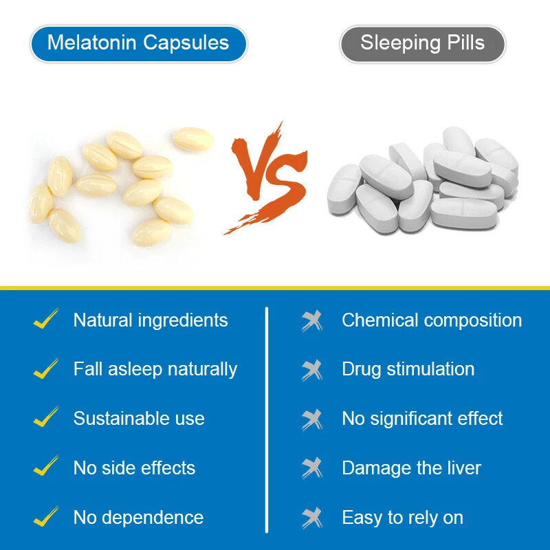 Qty120天然胶囊10毫克改善睡眠缓解压力睡眠健康 — 第 3/4 张图片
