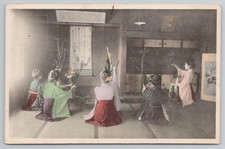 Tokyo Japan Flower Arrangement Class St. Margaret's Missionary School Postcard