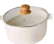 Pioneer Woman ~ LINEN SPECKLE ~ 5 Quart Dutch Oven w/Lid ~ Cast Aluminum Pan