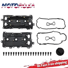 2PCS Valve Cover w/ Gasket & Cap for 09-20 Nissan Maxima Murano Infiniti QX60