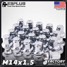 32Pc Chrome 1.85" OEM Nut Chrome M14x1.5 Fit Nissan 2012-2021 NV1500/2500/3500