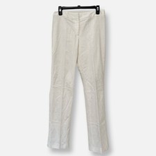 Elie Tahari White Jacquard Straight Leg Pants US6  225 