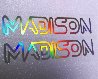 2 x MADISON - Schriftzug   Logo   Aufkleber   Sticker   Hologramm   Farbwechsel