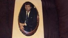 President John F. Kennedy Rustic Wood Plaque 