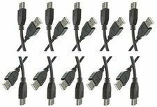 C E 10 pack, 10 Feet USB 2.0 Type A Male to Type A Male Cable, Black