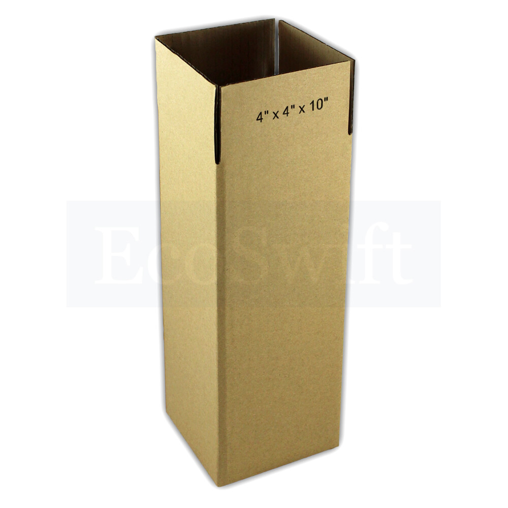EcoSwift 125 Pack 4x4x10 Corrugated Cardboard Shipping Boxes – Small Moving Boxes