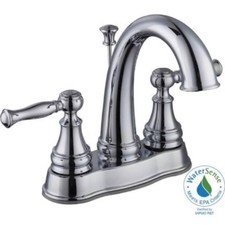 Glacier Bay HD67529W-6201 Fairway 4 in Centerset 2 Handle High Bathroom Faucet