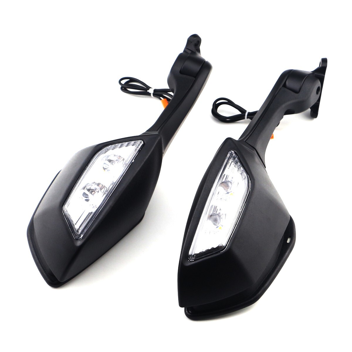 Motorcycle Mirrors With Turn Signals Smoke LED Turn Signal Mirrors