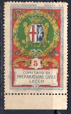 EI1217 Poster stamp Civil mobilization Italy: Lecco (Lombardy)