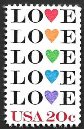 LOVE US SCOTT #2072 WEDDING INVITATIONS 2021 ROMANCE VF FOREVER (1) SINGLE STAMP - Picture 1 of 4