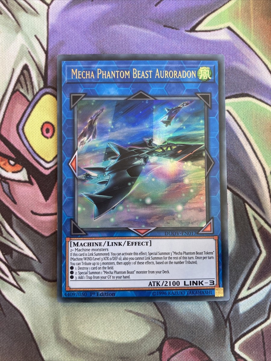 Yu-Gi-Oh! Mecha Phantom Beast Auroradon – DUOV-EN017 Ultra Rare 1. Edition Sammelkarte