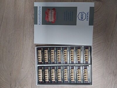16 Zahngarnituren A3.5 T2 Merz Dental Kunststoffzähne Made In Germany Lot & CE
