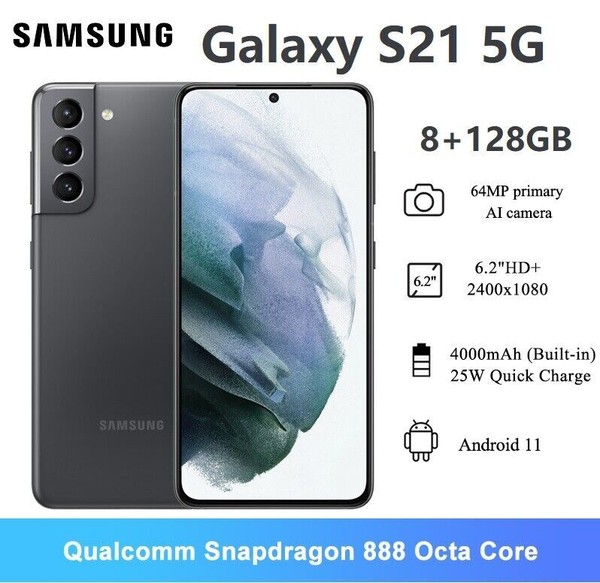 Samsung Galaxy S21 S991U 5G SM-G991U1 - 128GB - Desbloqueado de fábrica - Excelente 2