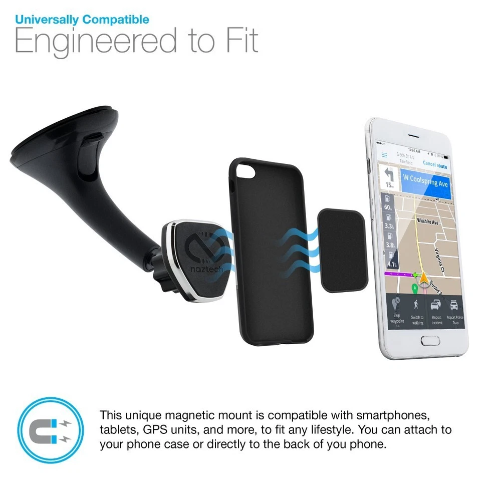 Naztech MagBuddy Universal Neodymium Magnetic Windshield Mount-Smartphones/GPS - Image 2 of 4