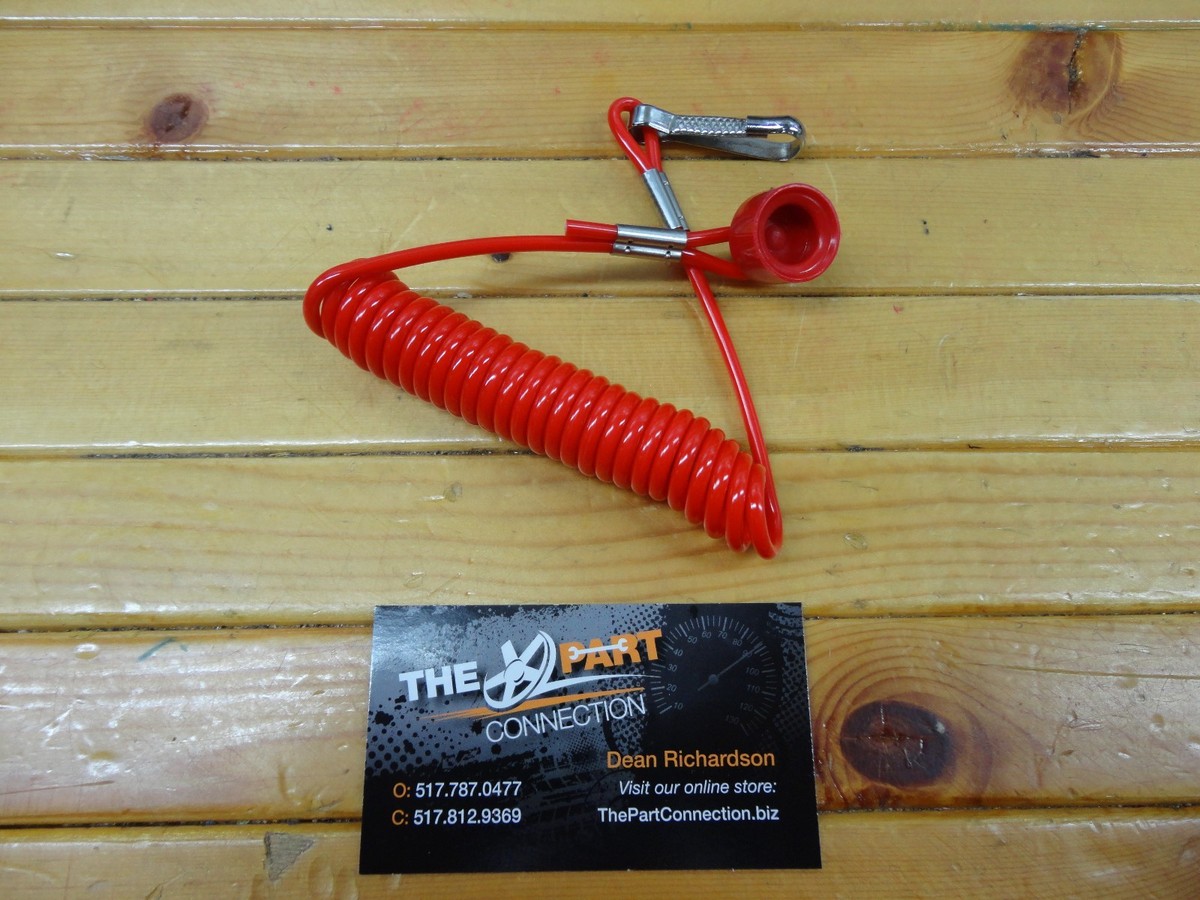 SKI DOO MOTO SKI TETHER SWITCH CAP & CORD FITS ALL 1977-2003