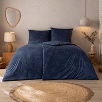 Estella Mako Jersey BettwäSche 155X220 Pippa Rauten Dreiecke Indigo Blau 6898-60