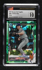 2021 Bowman Chrome Draft Sapphire Edition Green 19/50 Brett Baty CSG 10 0r0s
