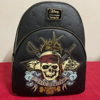 LOUNGEFLY DISNEY PIRATES OF THE CARIBBEAN JACK SPARROW MINI BACKPACK NWT! 🏴☠️ - Photo 1/4