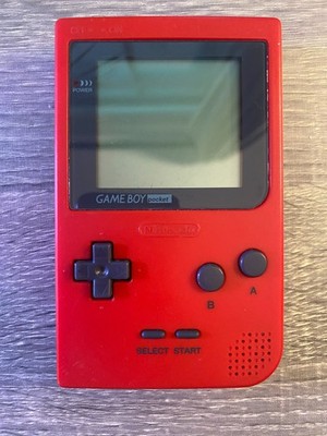 Red Game Boy Pocket Console MGB-001, Tested Works, & Centipede