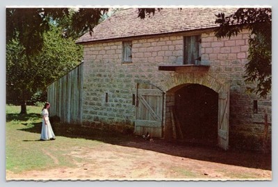 German Stone Barn at LBJ Historic Site, Johnson City TX Texas Postcard 1960s UNP