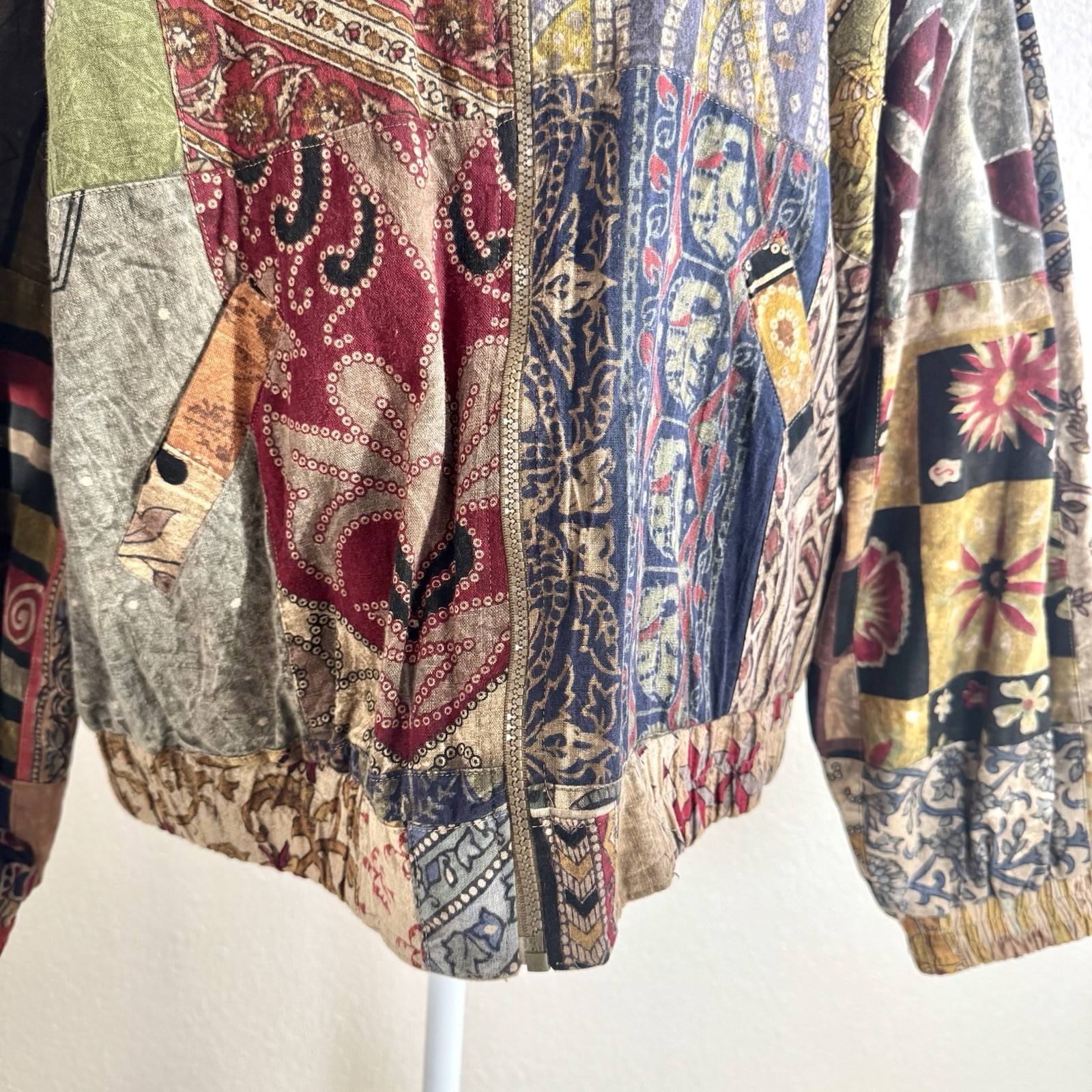 Sacred Threads Patchwork Jacket M/L Boho Festival… - image 4