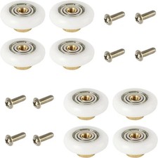 8 Ruote Cuscinetti Di Ricambio per Box Doccia, Rotelle in Ottone Ø19 Mm